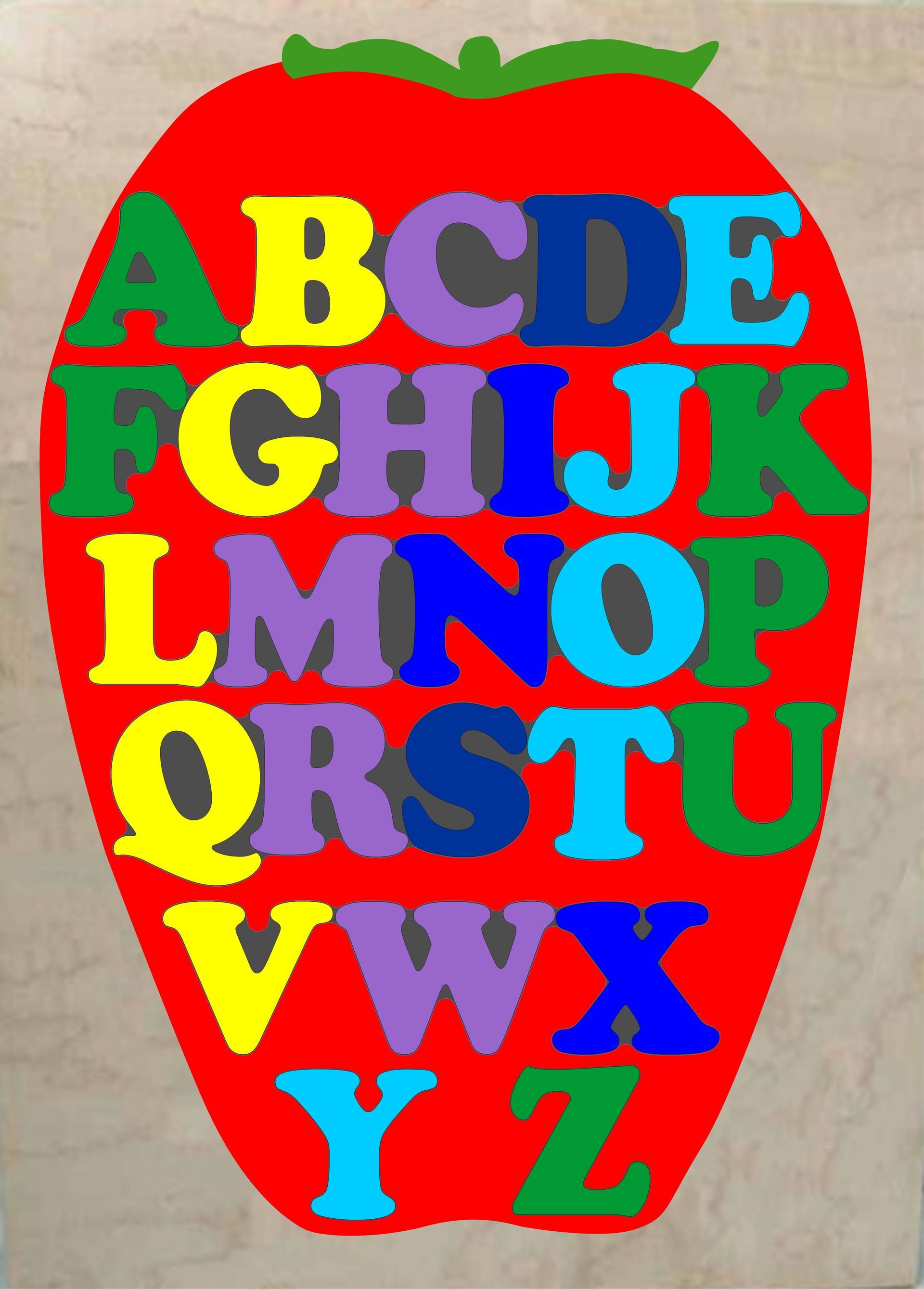 Personalized Name ABC Apple Alphabet Theme Puzzle - (FREE SHIPPING)