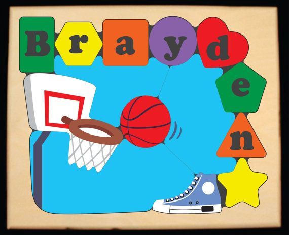 Personalized Name Basketball Theme Puzzle - (FREE SHIPPING)