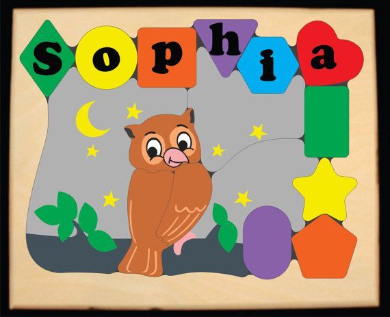 Personalized Name Owl Theme Puzzle - (FREE SHIPPING)