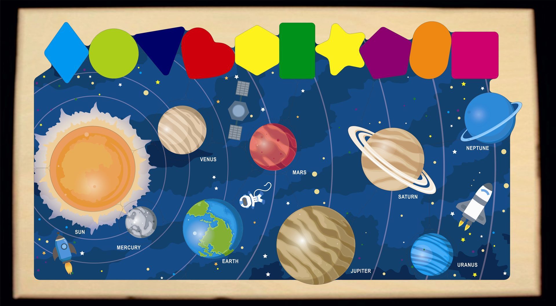 PERSONALIZED NAME SOLAR SYSTEM THEME PUZZLE - (FREE SHIPPING)