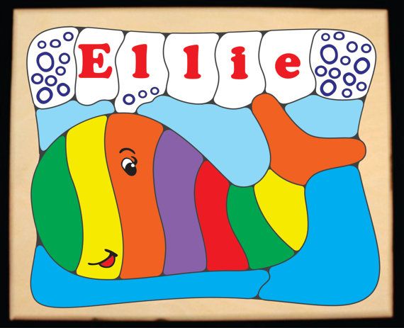 Personalized Name Whale Theme Puzzle - (FREE SHIPPING)