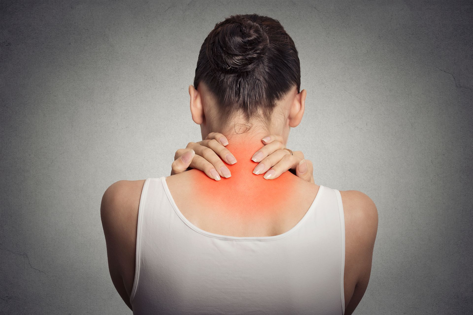 Woman experiencing muscle pain from Fibromyalgia  