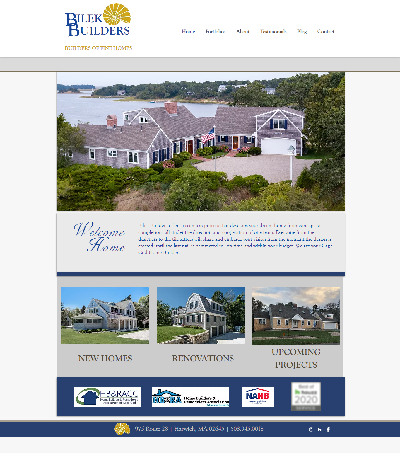 Bilek Builders webpage