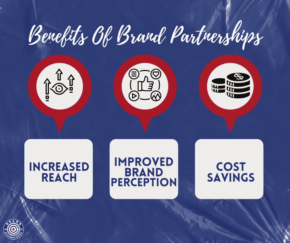 Benefits of brand partnerships include increased reach improved brand perception and cost savings