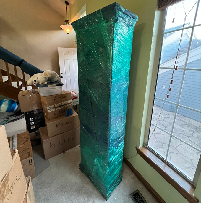 Wrapped up cabinet
