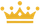 Golden crown with five points and a diamond detail.