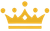 Gold crown with five points and a diamond in the center.