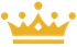 Gold crown with five points and a diamond in the center.