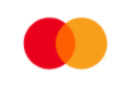 Mastercard logo: Overlapping red and orange circles.