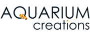 Logo pour Aquarium Creations comprenant du texte et un dessin de poisson-clown.