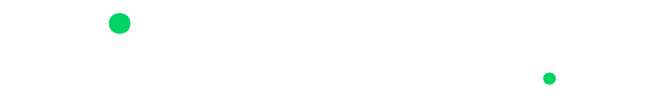 Two small green dots on a white background, one near the upper left and one near the upper right.