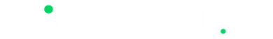 Two small green dots on a white background, one near the upper left and one near the upper right.