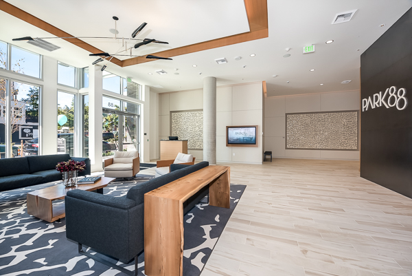 Photo of the lobby showing the street in the background