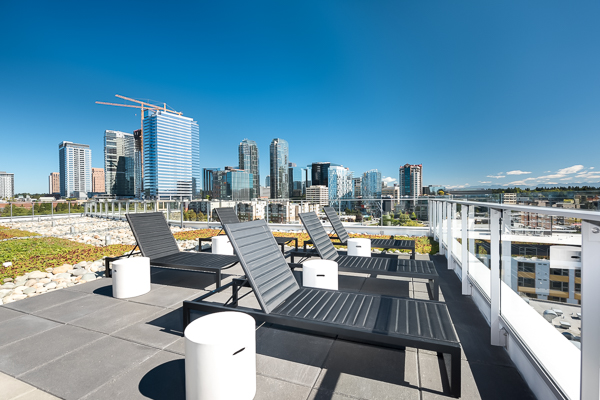 Photo of the lounge area on the rooftop