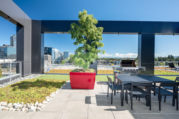 Photo of a table on the rooftop lounge