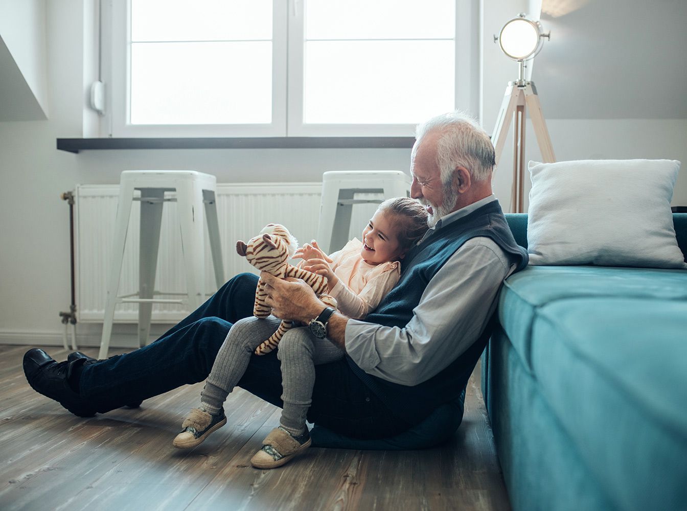 Grandfather Playing with Granddaughter — Haubstadt, IN — Floor It 41