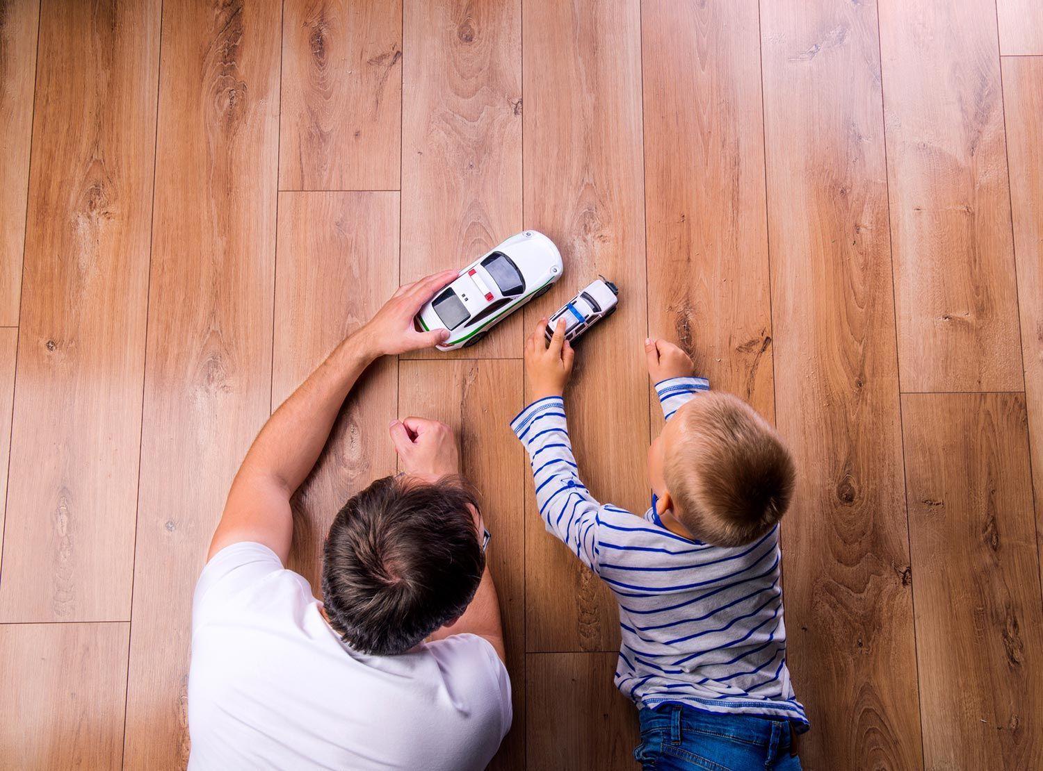 Father and Son Playing on Floor — Haubstadt, IN — Floor It 41