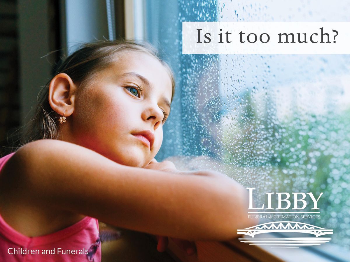 A little girl is looking out of a window with the words libby on the bottom