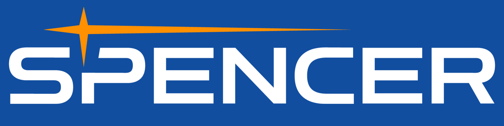 Un fond bleu avec le mot spencer en lettres blanches