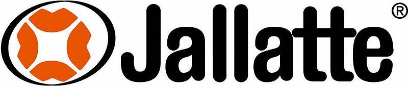 Un logo jallatte avec un ballon de foot au centre