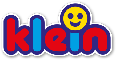 Un logo coloré pour Klein avec un visage souriant