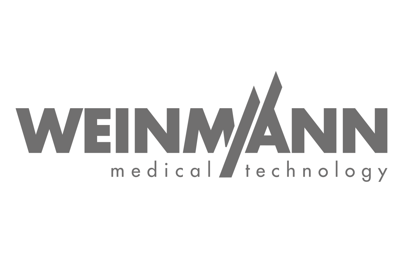 Le logo de weinmann medical technology est noir et blanc.