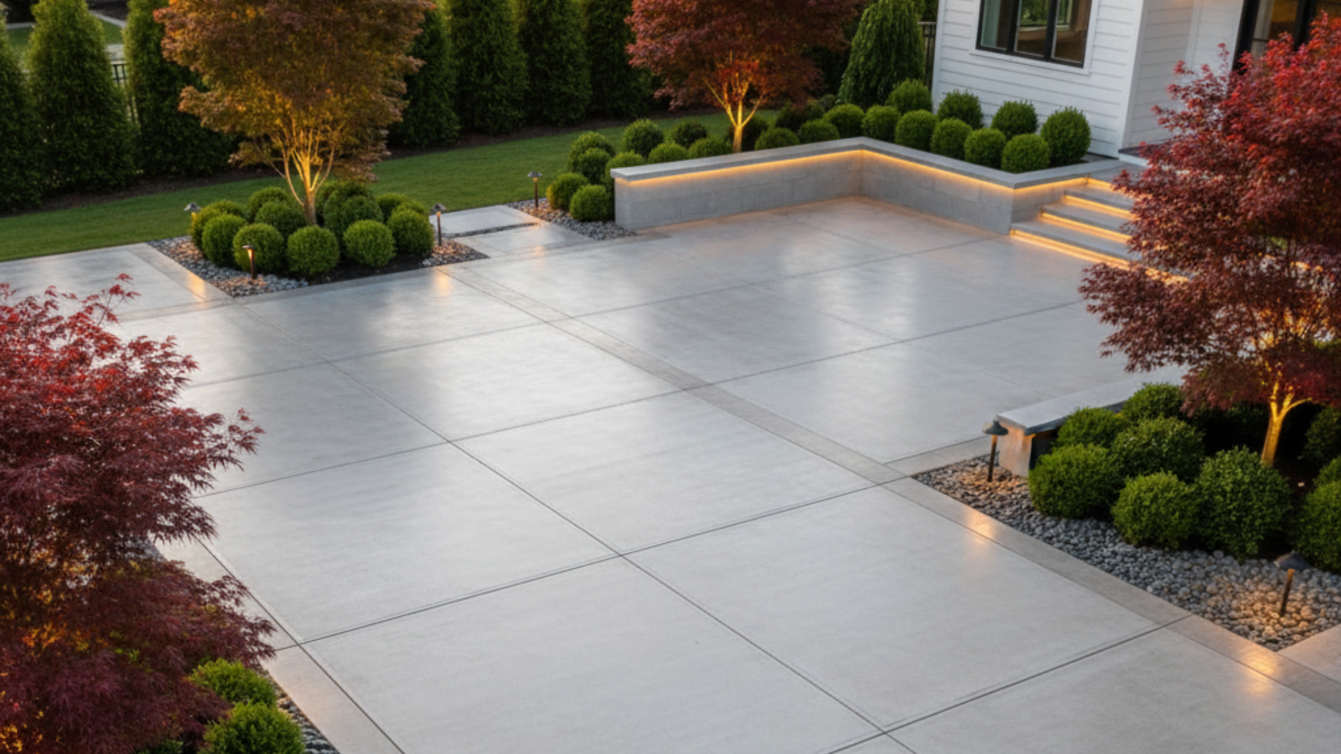 A hallway with a lot of windows and a staircase