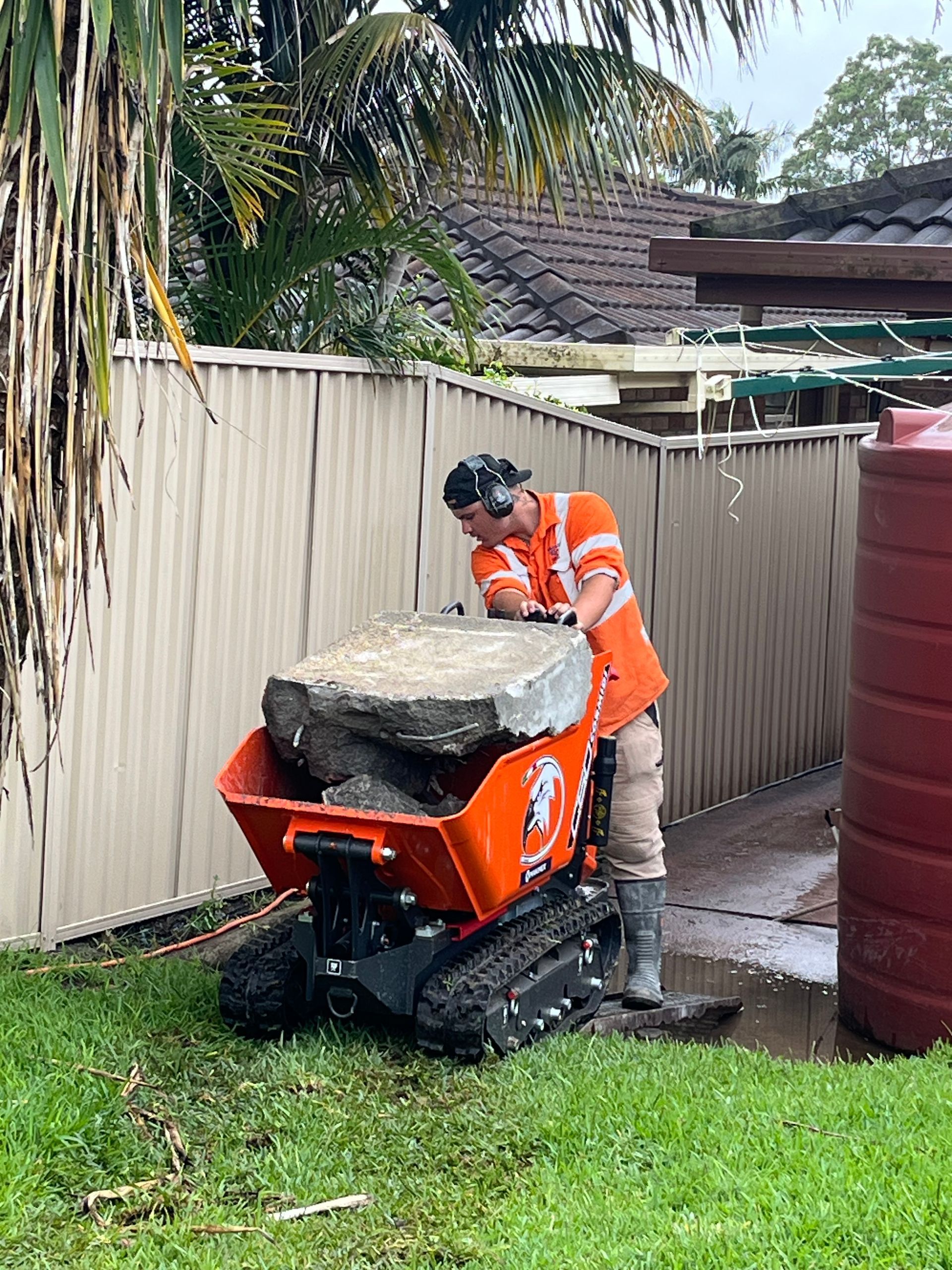 Large piece if concrete being transported — Newcastle Cut N Drill Pty Ltd In Boolaroo, NSW