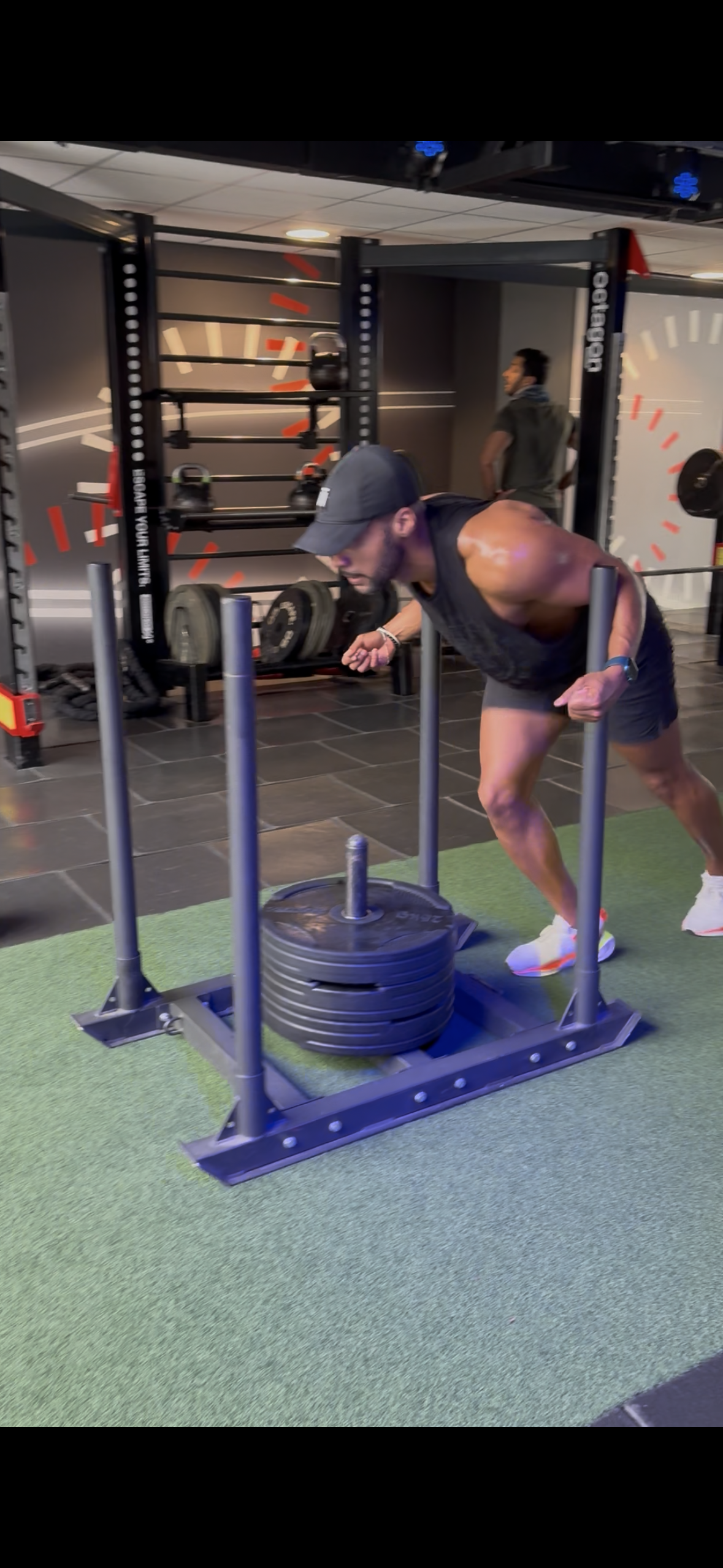 Training van een Hyrox Race onderdeel in Sportcity Mariahoeve