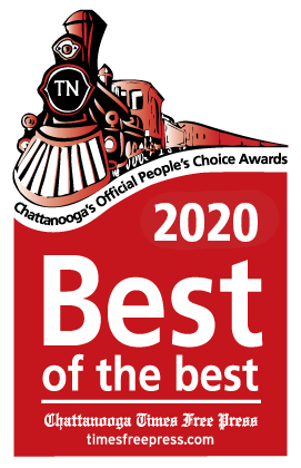 A red sign that says best of the best with a train on it