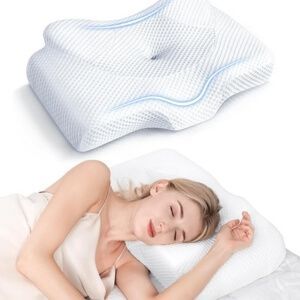 Osteo Cervical Pillow for Neck Pain Relief, Memory Foam Pillows with Cooling Case