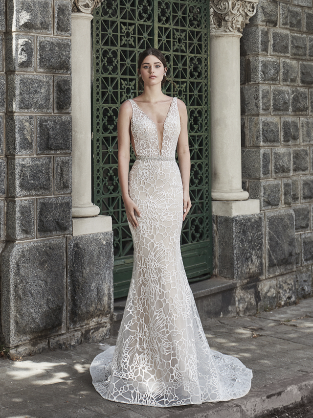 tea length wedding guest dress Gorgeous Gold Long Glitter High Neck Mermaid Sleeveless Prom Size:54XL (5'9
