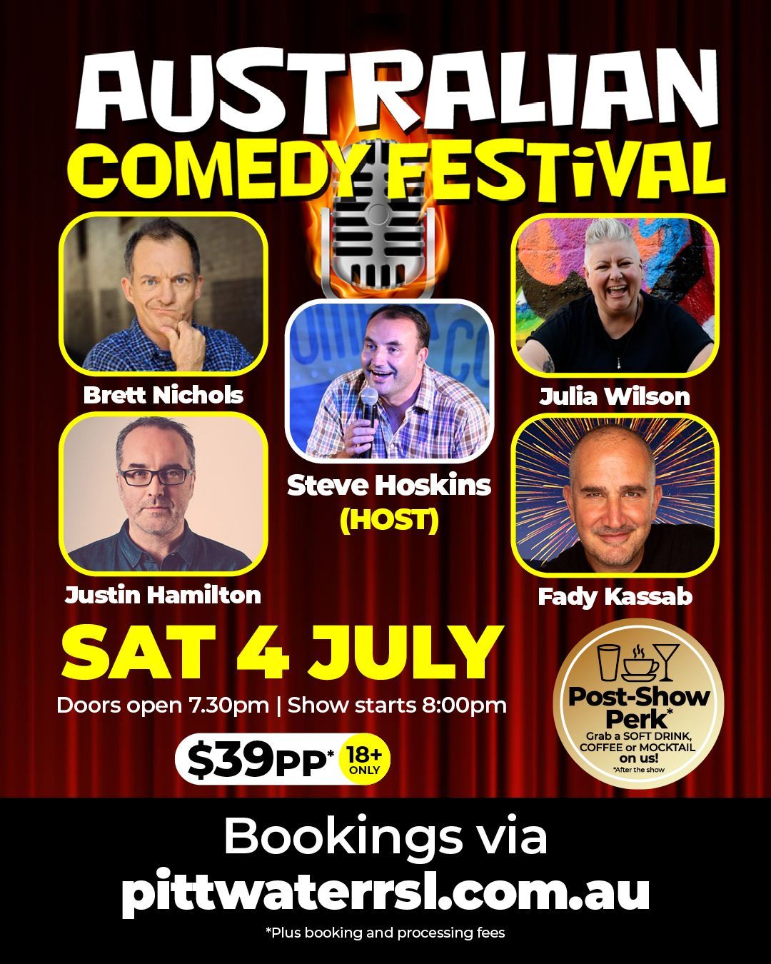 KISSTeria promotional poster advertising The Australian KISS Show with fiery rock-themed graphics