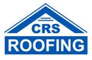 Blue and white CRS Roofing logo: a blue house shape with "CRS" above "ROOFING."