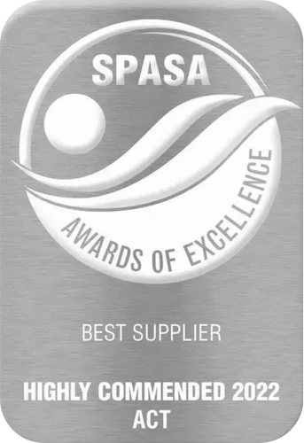 SPASA Awards of Excellence badge: Silver, reads 
