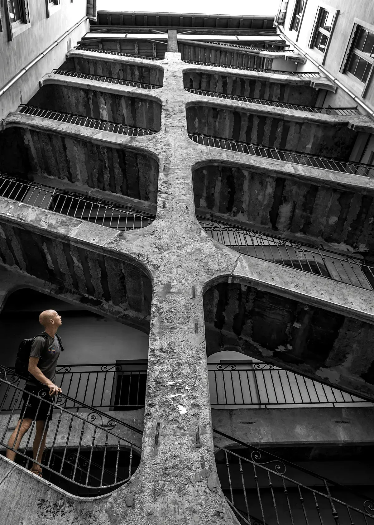 Interior view of a historic traboule 