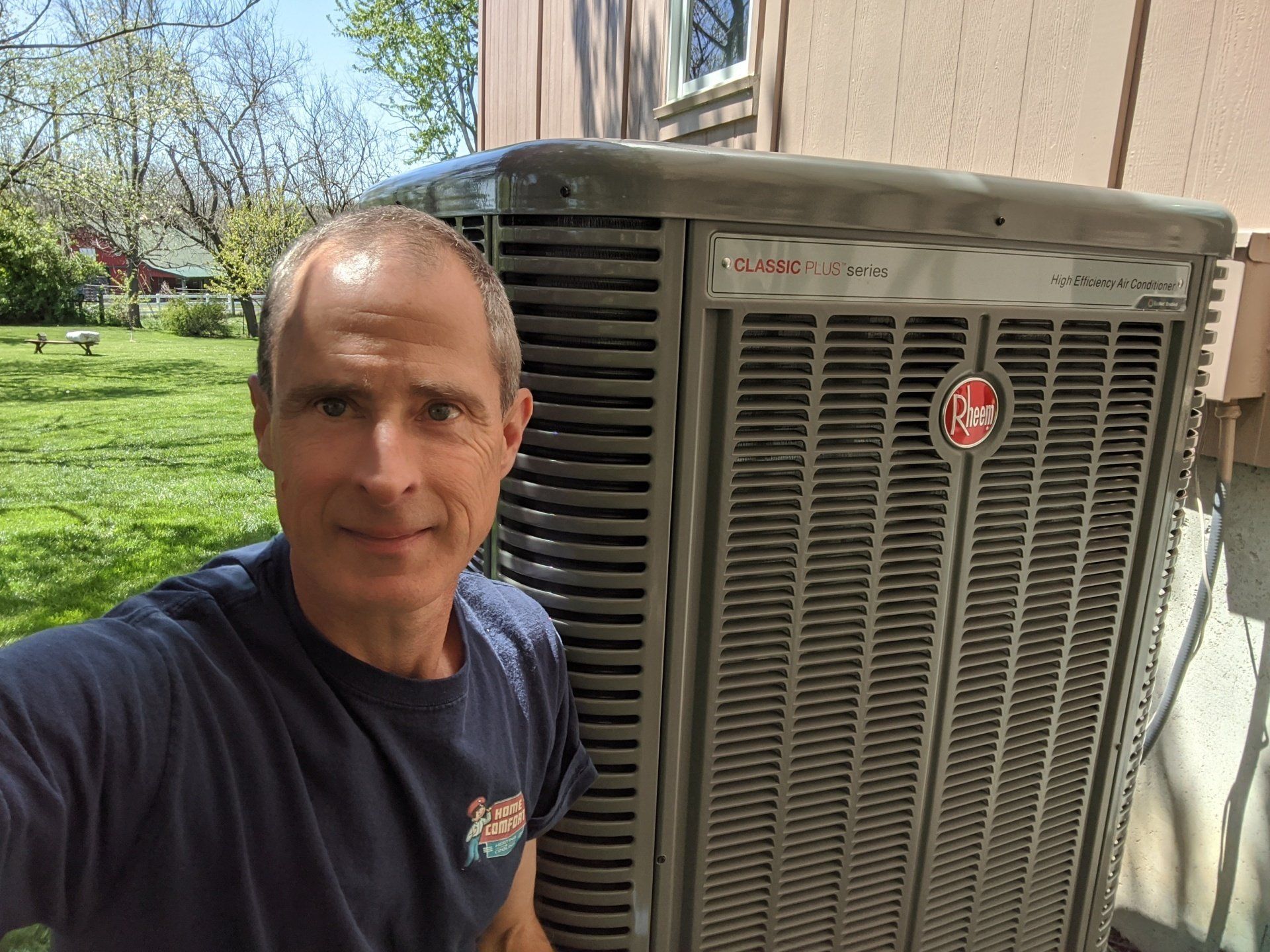 Air Conditioner Outside The House — Lenexa, KS — Home Comfort Heating And Cooling
