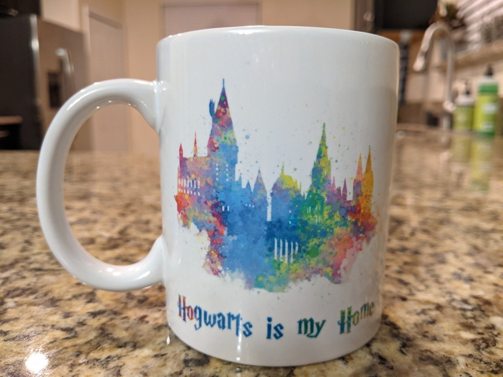 watercolor harry potter hogwarts mug