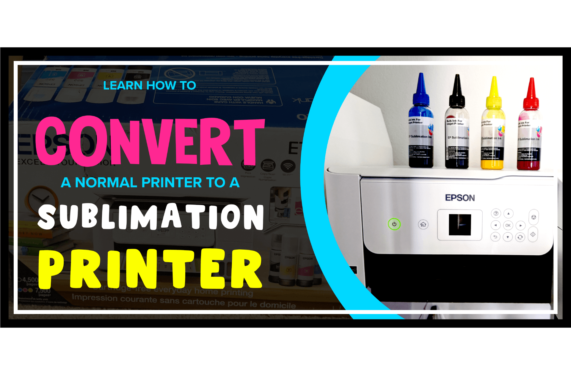 How to Convert to A Sublimation Printer For Cricut Projects graphic