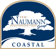 Logo: The Naumann Group Coastal Real Estate, blue and tan, oak tree graphic.