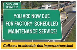 Factory Scheduled Maintenance Sign | Jenkins Automotive