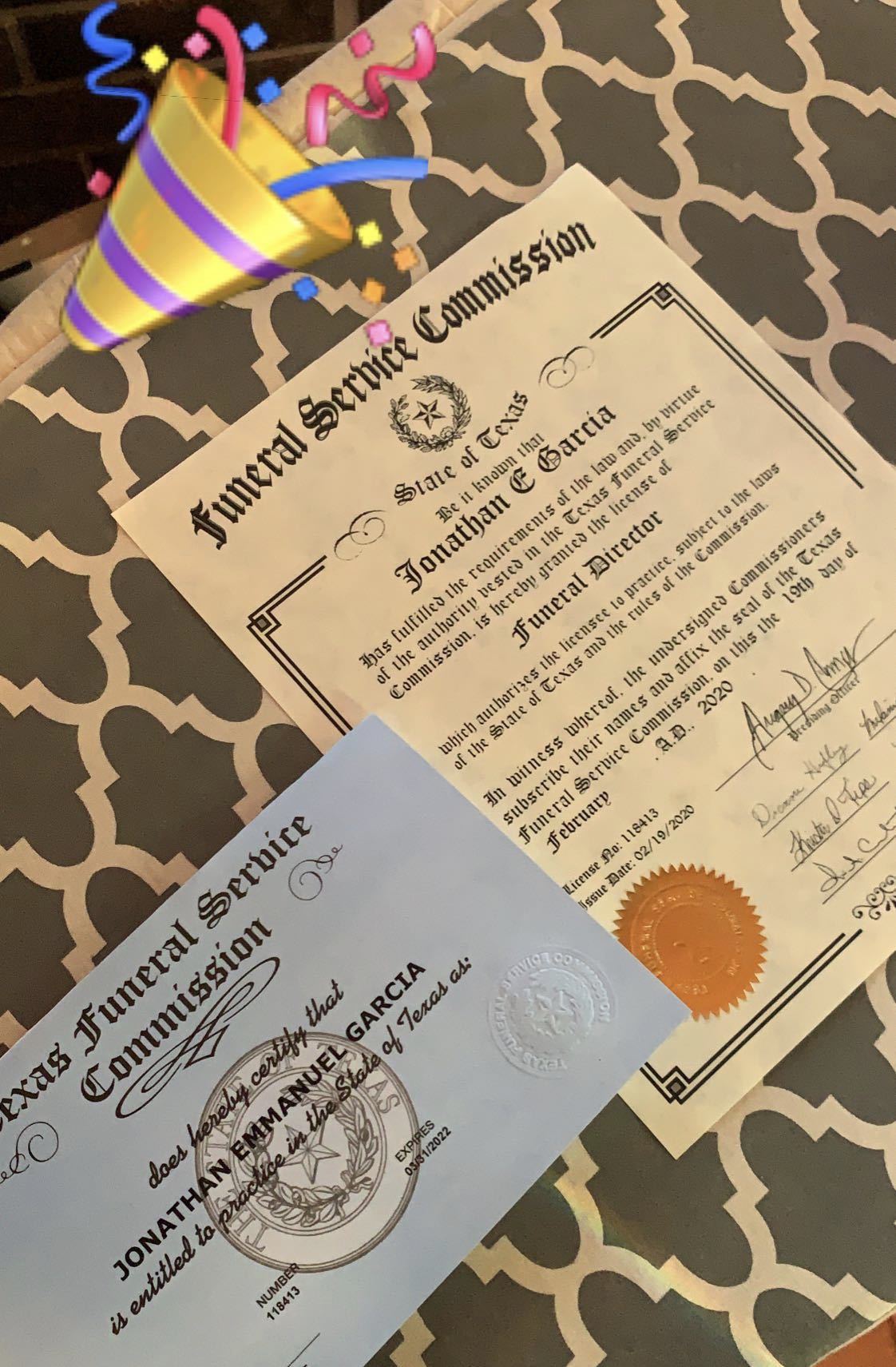 Our New Licensed Funeral Director