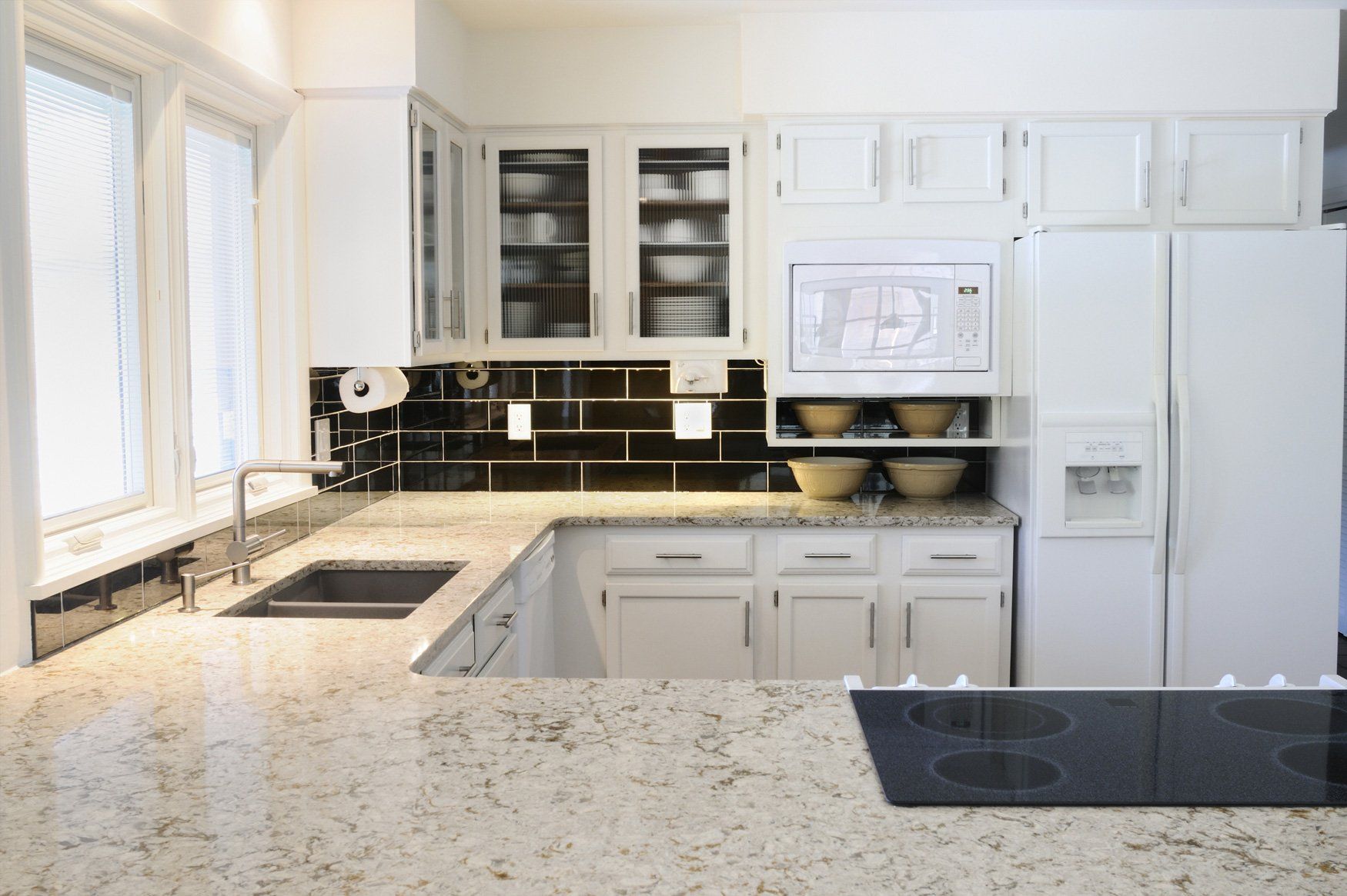 White Cabinets and Countertop — Casper, WY — Absolute Granite LLC