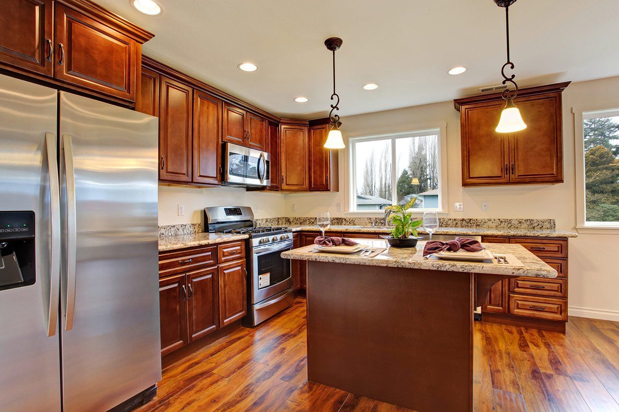 Wooden Style Kitchen with Granite Countertop — Casper, WY — Absolute Granite LLC