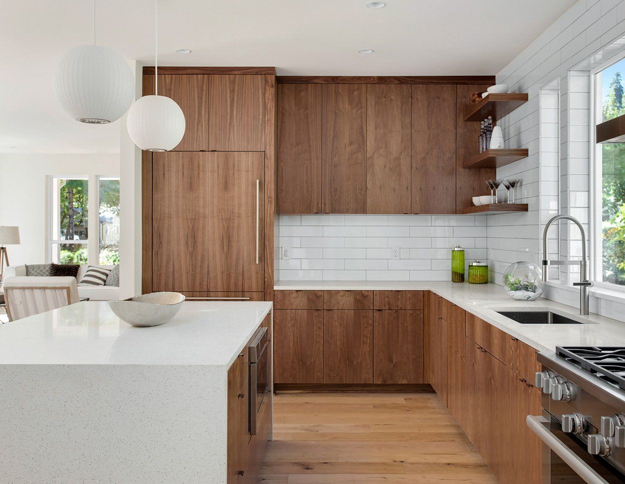 Modern Wooden Type Kitchen with Quartz Countertop — Casper, WY — Absolute Granite LLC