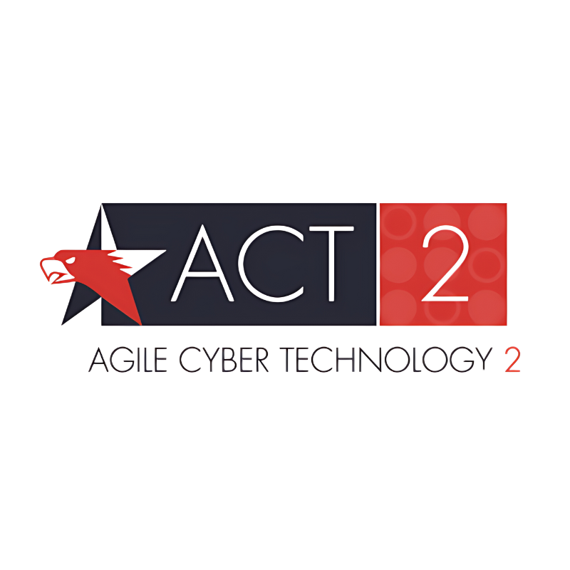 A logo for act 2 agile cyber technology 2