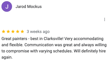 A screenshot of a google review for jarod mockus.