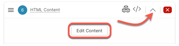 A screenshot of a website with a red edit content button.