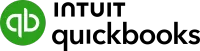 The logo for qb quickbooks is shown on a white background.