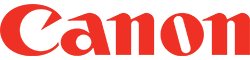 The canon logo is red on a white background.